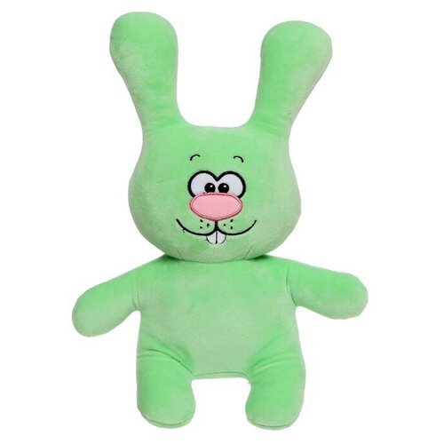 Мягкая игрушка Кролик Счастливчик, цвет зеленый, 20 см