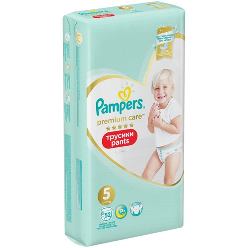 фото Pampers premium care трусики 5 (12-17 кг) 52 шт.