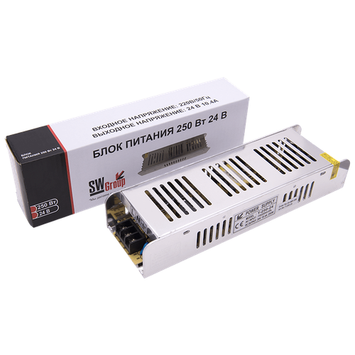 Блок питания (AC-DC) 24V 250W 00-00001035 T-250-24 кожух без вентилятора блок питания ac dc 24v 300w 00 007873 xt 300 24 кожух без вентилятора