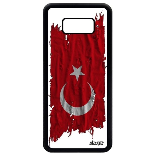 фото Чехол на смартфон galaxy s8 plus, "флаг турции на ткани" патриот государственный utaupia