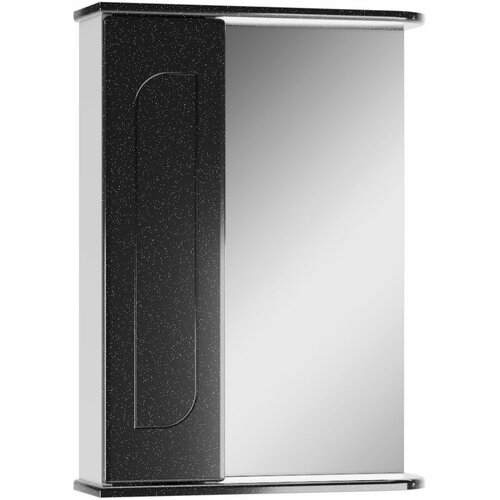 Шкаф-зеркало Радуга Черный металлик 50 левый/правый айсберг