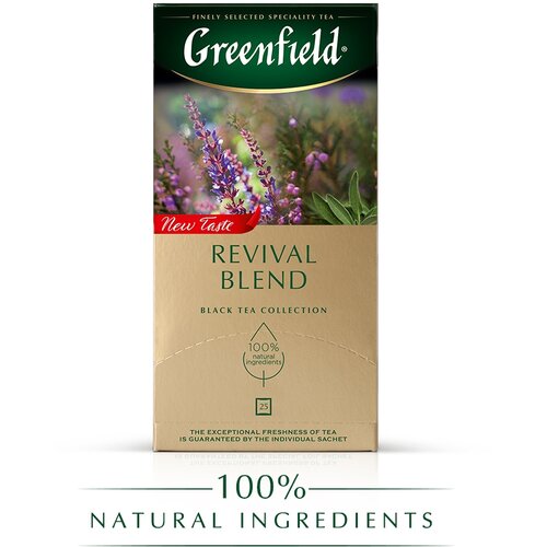 Чай Greenfield Revival Blend черный 25 пакетиков, 1613492