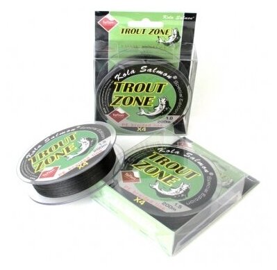 Trout Zone Леска плетеная (шнур) TROUT ZONE EDITION/HYBRID X4 PE GREY (TZEH4PE200G-1 (200 м 0,165мм) )