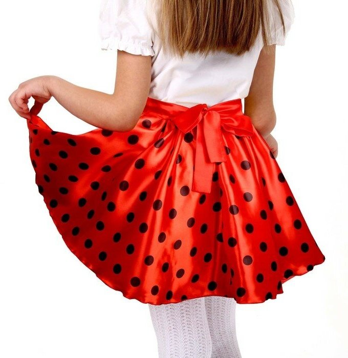 Страна Карнавалия Карнавальная юбка для вечеринки красная в чёрный горох, повязка, рост 122-128 см