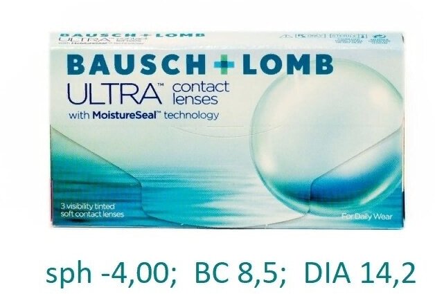 Bausch+Lomb ULTRA (3 линзы) (-4.00/8.5)