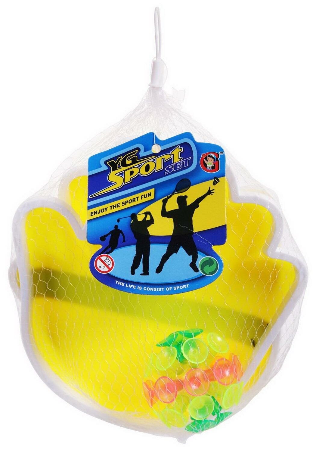 Набор игровой "Лови-Бросай" (ловушка-перчатка с мячиком-липучкой),12 шт. в дисплее YG02I
