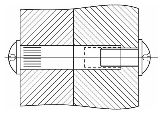 Стяжка межсекционная мебельная d5мм М4х27 (комплект 25 шт.) - фотография № 2