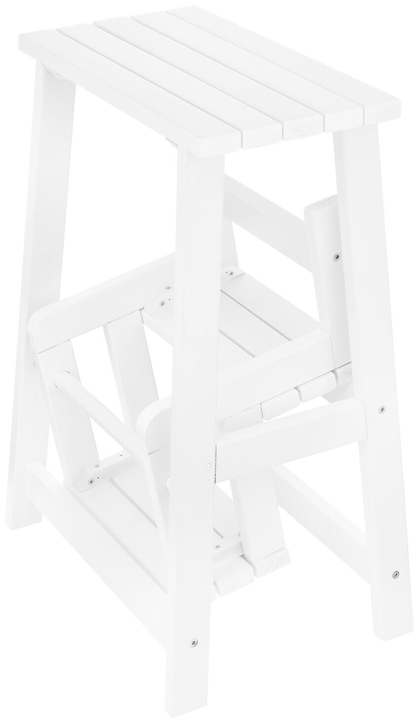 Cтремянка-табурет KETT-UP ECO кантри, KU165.1, три ступени, цвет белый, 1 штука - фотография № 3