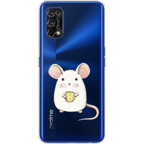 Силиконовый чехол на Realme 7 Pro / Реалми 7 Про Мышка, прозрачный силиконовый чехол на realme 7 pro реалми 7 про розы графика прозрачный