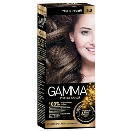 Крем-краска для волос GAMMA Perfect color 6.0 темно-русый