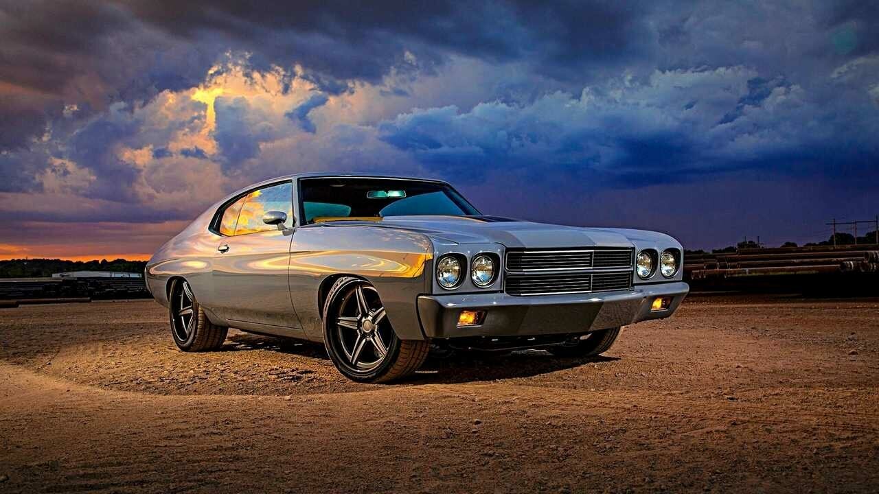 Картина на холсте 60x110 Альянс Лес "Chevrolet chevelle" на подрамнике / интерьер/ декор