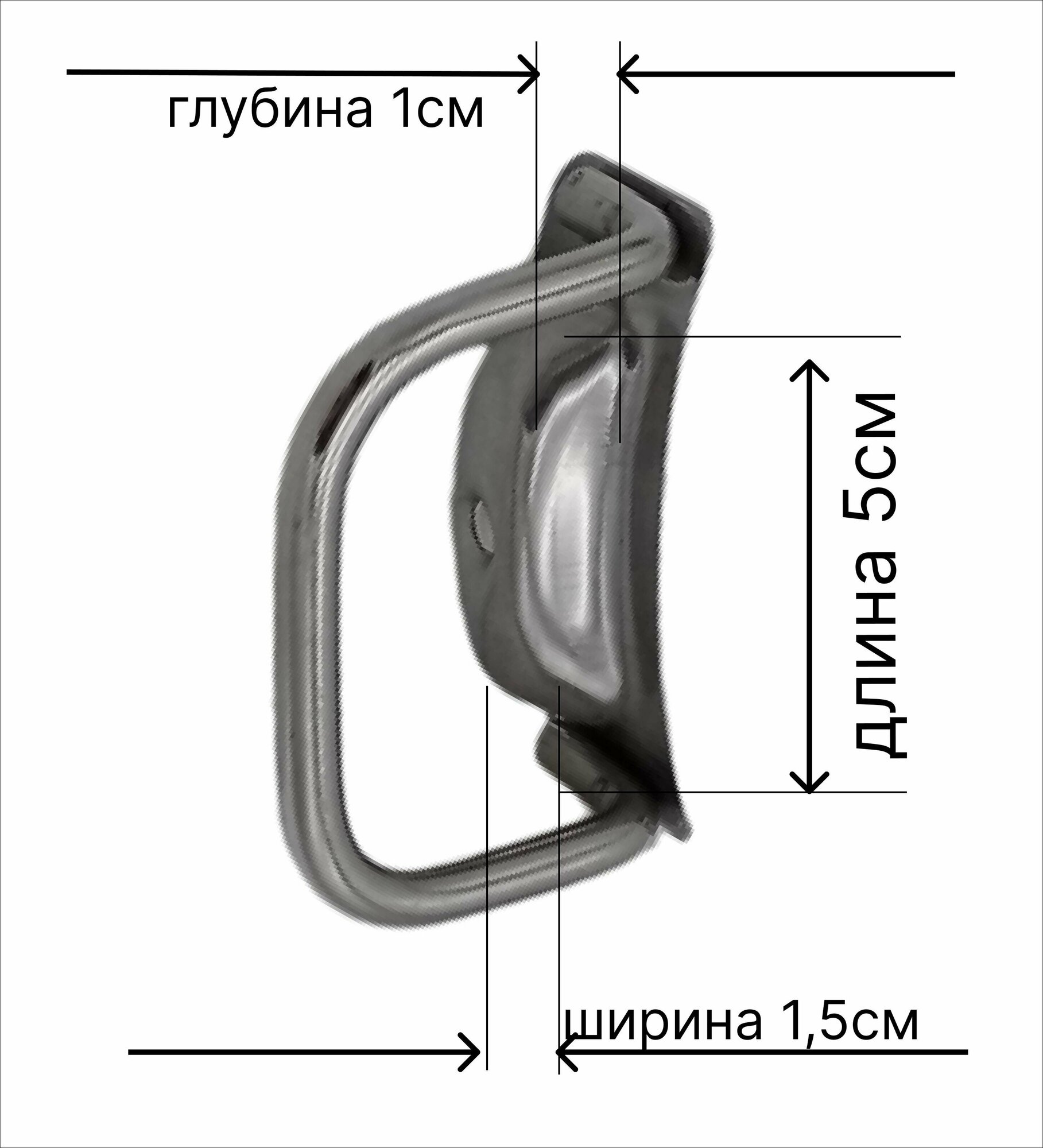 Ручка 2 шт нержавеющая сталь боковая, для кастрюль диаметром 200 мм - фотография № 3