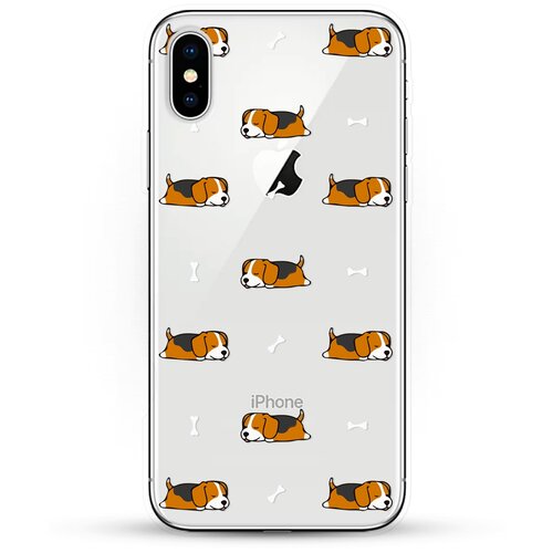 фото Силиконовый чехол бигли спят на apple iphone xs max andy & paul