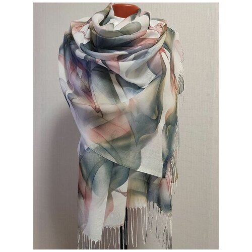 Палантин FAMUYI, с бахромой, 170х70 см, мультиколор