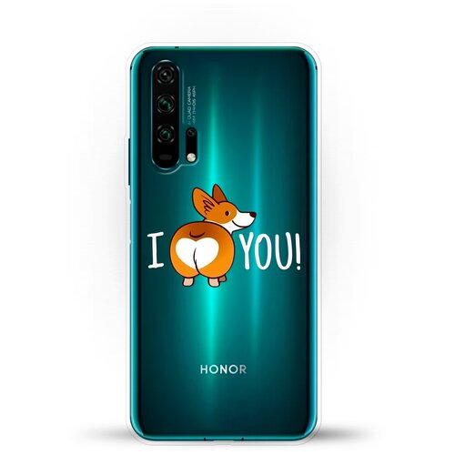 фото Силиконовый чехол love корги на honor 20 pro andy & paul