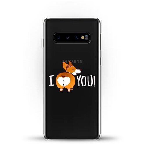 фото Силиконовый чехол love корги на samsung galaxy s10 andy & paul