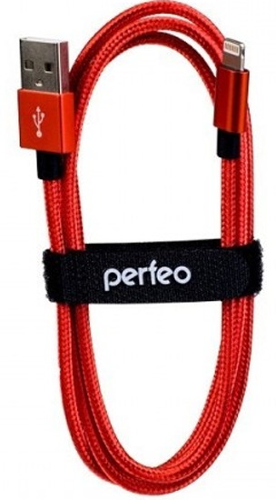Кабель Perfeo I4309 USB 2.0 А вилка - Lightning 1 м red