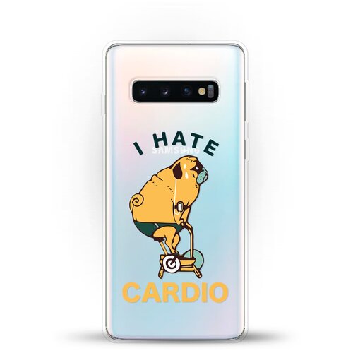 фото Силиконовый чехол не люблю кардио на samsung galaxy s10 andy & paul