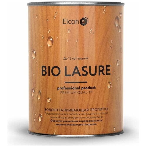 Водоотталкивающая пропитка для дерева Elcon Bio Lasure пропитка антисептик elcon bio lasure для дерева бесцветная 0 9 л 00 00461939