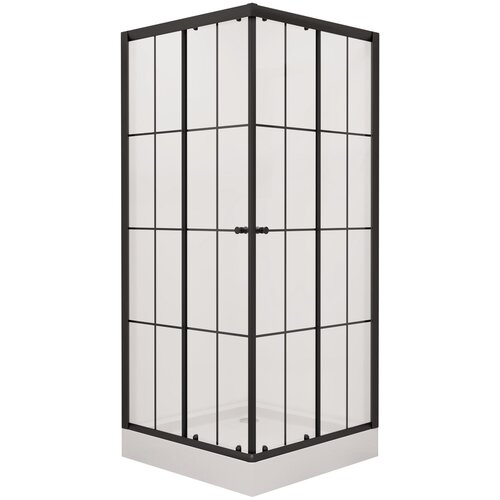 Душевой уголок, Niagara NG-0190, с рисунком стекло, черный