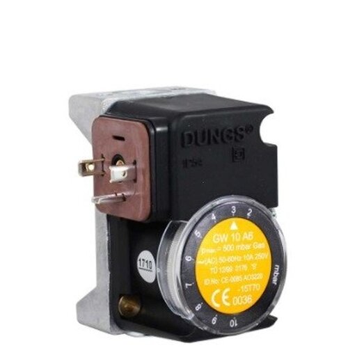 Датчик-реле давления газа DUNGS GW 10 A6 арт.272620, присоединение 1/4, Рмакс=500 mBar, диапазон: 2-10 mBar датчик реле давления siemens qpl25 500