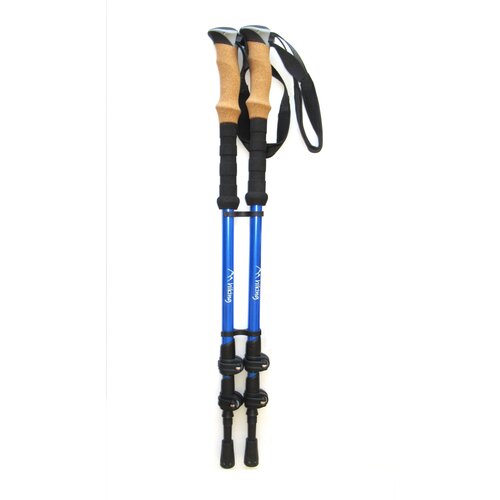 Палки для треккинга M-hiking / треккинговые палки / телескопические / размер 65 см до 137 см / синие