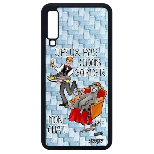 фото Чехол для телефонов samsung galaxy a7 2018, "не могу - сижу с котом!" повод пародия utaupia