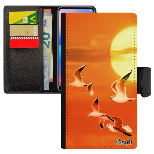 фото Чехол книжка на телефон apple iphone xr, "чайки" ливингстон моевка utaupia