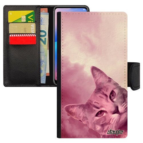 фото Чехол книжка на мобильный iphone 8 plus, "котик" тигристый зверь utaupia