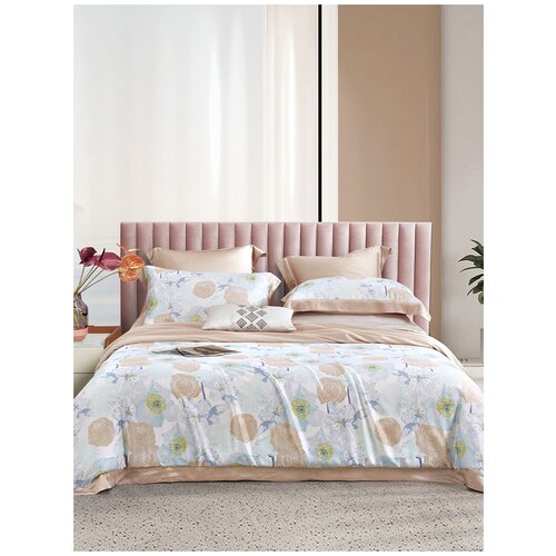 Soavita Постельное белье Monna цвет: белый, терракотовый (Евро)