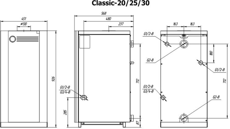 Газовый котел Лемакс Classic-25, 25 кВт, одноконтурный - фотография № 15