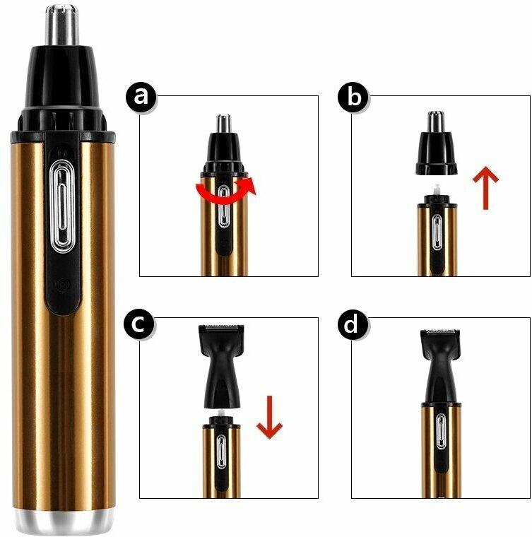 Триммер 2 в 1 для удаления волос в носу и контура бороды - фотография № 2