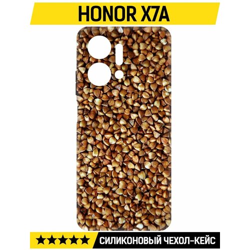 Чехол-накладка Krutoff Soft Case Гречка для Honor X7a черный чехол накладка krutoff soft case гречка для honor x7a plus черный