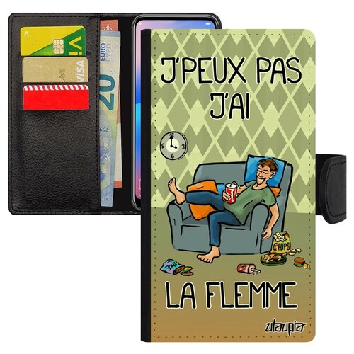 фото Чехол-книжка на мобильный iphone xr, "не могу - мне лень!" юмор комикс utaupia