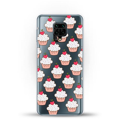 фото Силиконовый чехол капкейки на xiaomi redmi note 9 pro andy & paul