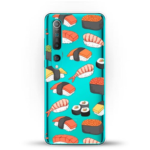 фото Силиконовый чехол суши на xiaomi mi 10 andy & paul