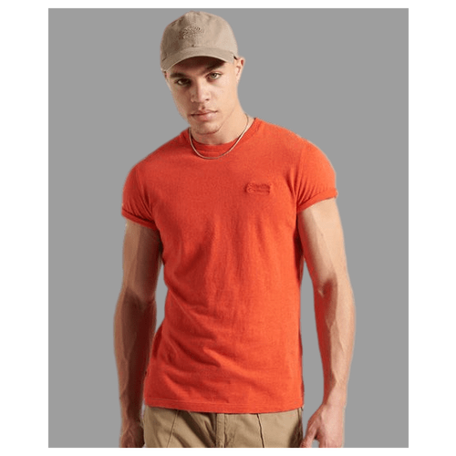 Футболка без принта, SuperDry, артикул: M1010882A, Цвет 5EG Bright Orange Marl, Размер M