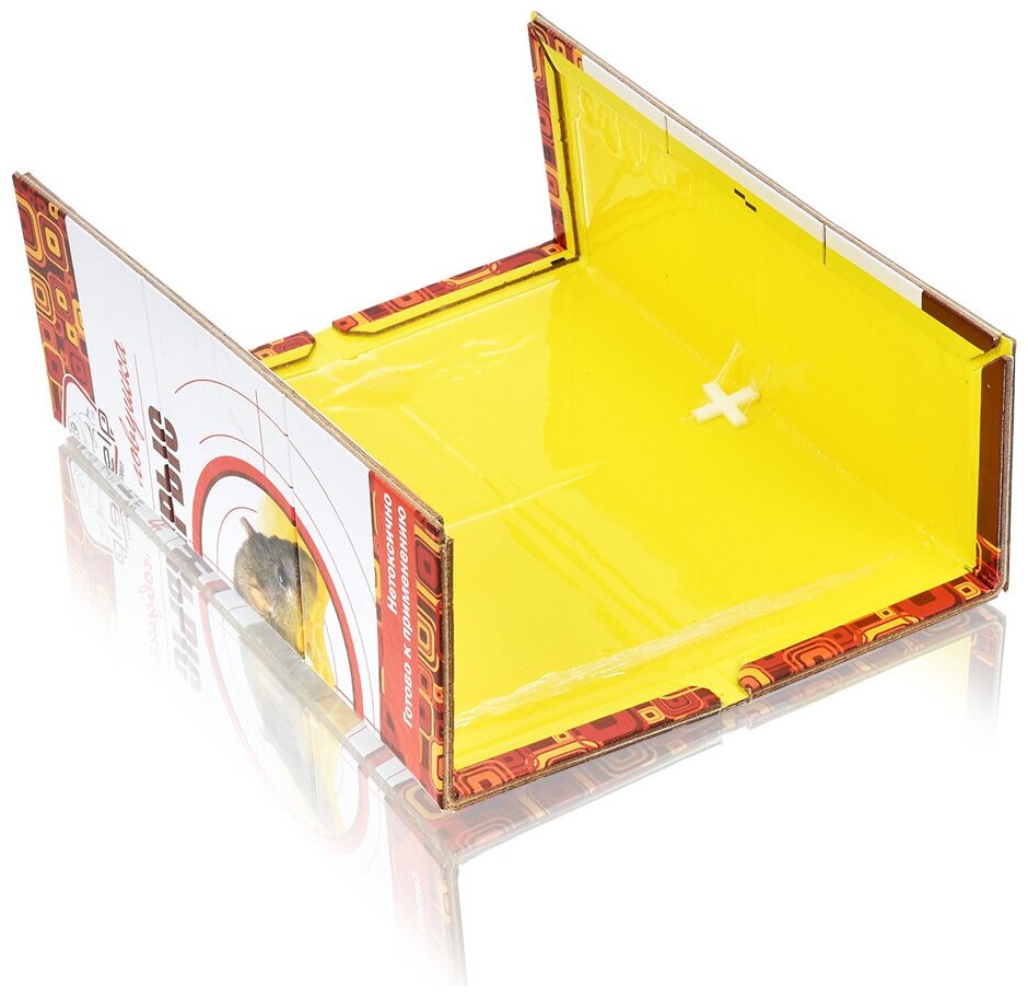 Крысоловка HELP 80282, клеевая, картонный корпус, желтая, 20x30 см