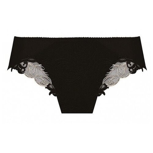 фото Empreinte трусы слипы tosca средней посадки с вышитыми вставками, размер 44, черный