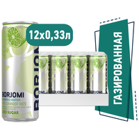Напиток газированный Borjomi Flavored Water Лайм-Кориандр без сахара, ж/б, 12 шт. по 0.33 л