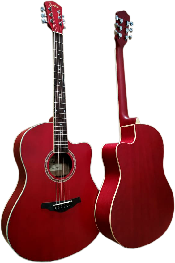 Sevillia IWC-39M RDS гитара акустическая с вырезом. Мензура 650 мм. Цвет красный