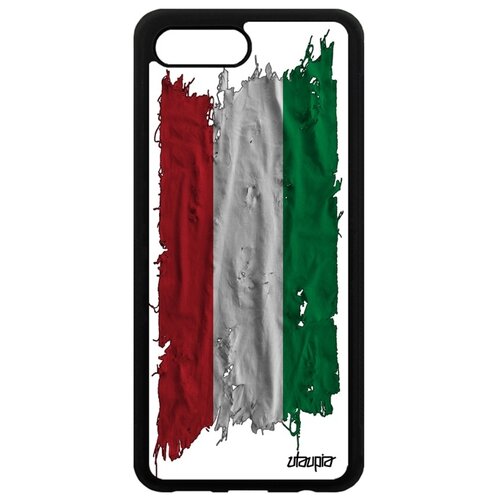 фото Чехол для телефонов honor 10, "флаг венгрии на ткани" страна utaupia