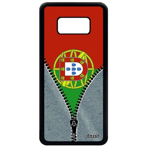 фото Чехол на мобильный samsung galaxy s8, "флаг португалии на молнии" туризм государственный utaupia
