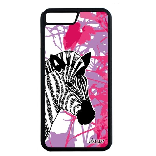 фото Чехол для мобильного apple iphone 8 plus, "зебра" полосатая horse utaupia