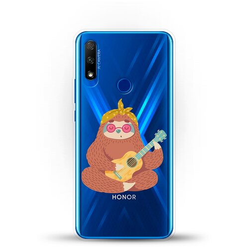 фото Силиконовый чехол лама с гитарой на honor 9x andy & paul