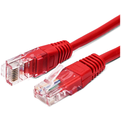 Патч-корд U/UTP 5e кат. 3м Filum FL-U5-3M-R, кабель для интернета, 26AWG(7x0.16 мм), омедненный алюминий (CCA), PVC, красный комплект 50 штук патч корд utp cablexpert pp12 3m r кат 5e 3м красный