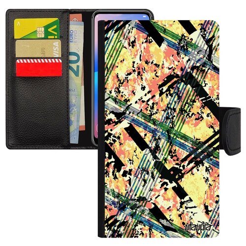 фото Чехол книжка на смартфон apple iphone 6 6s plus, "тартан плитка" ромб полосы utaupia