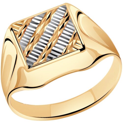 фото Золотое кольцо золотые узоры 07-0645 diamant-online