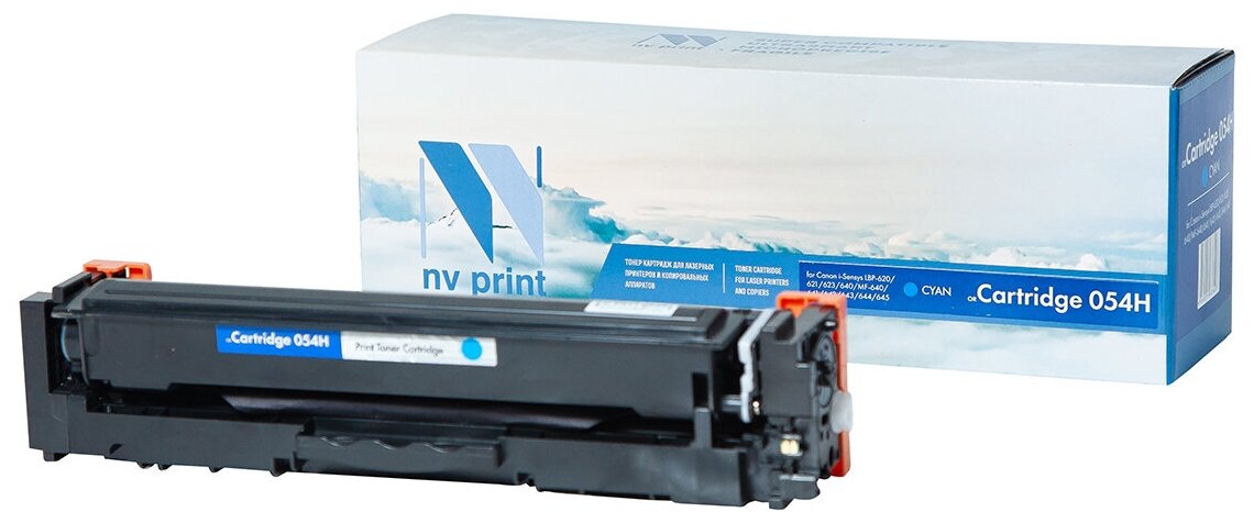 Лазерный картридж NV Print NV-054HC для Canon i-Sensys LBP-620, 621, 623, 640, MF-640, 641, 642, 643 (совместимый, голубой, 2300 стр.)