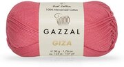 Пряжа Gazzal Giza розовый коралл (2470), 100%мерсеризованный хлопок, 125м, 50г, 1шт